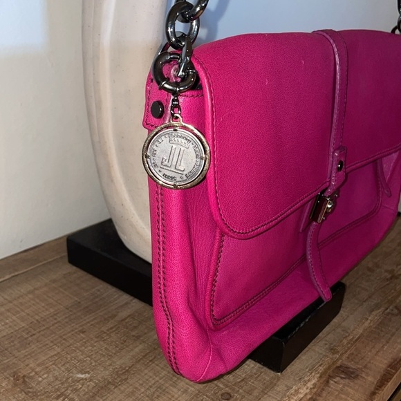 Lanvin Small Pink Leather Silver Chain Shoulder Handbag - Picture 2 of 11